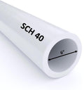 VENTRAL Schedule 40 PVC Pipe 6 Inch (6.625 OD), White, Cut Lengths for Plumbing, Landscape, Irrigation
