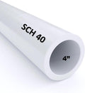 VENTRAL Schedule 40 PVC Pipe 4 Inch (4.5 OD), White, Cut Lengths for Plumbing, Landscape, Irrigation, Pool, Spa