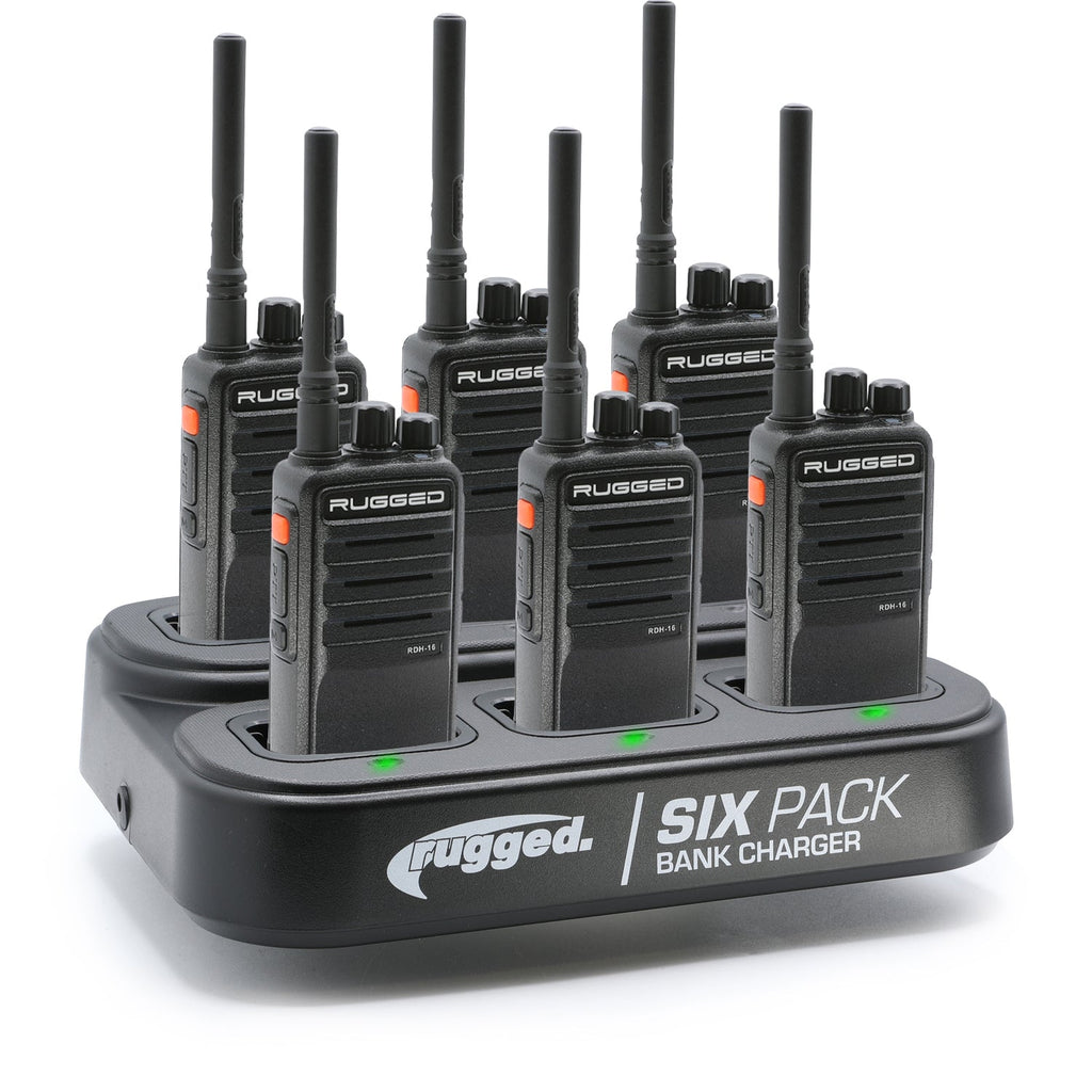 6 PACK - Choose Your Business Band Two Way Handheld Radio - V3