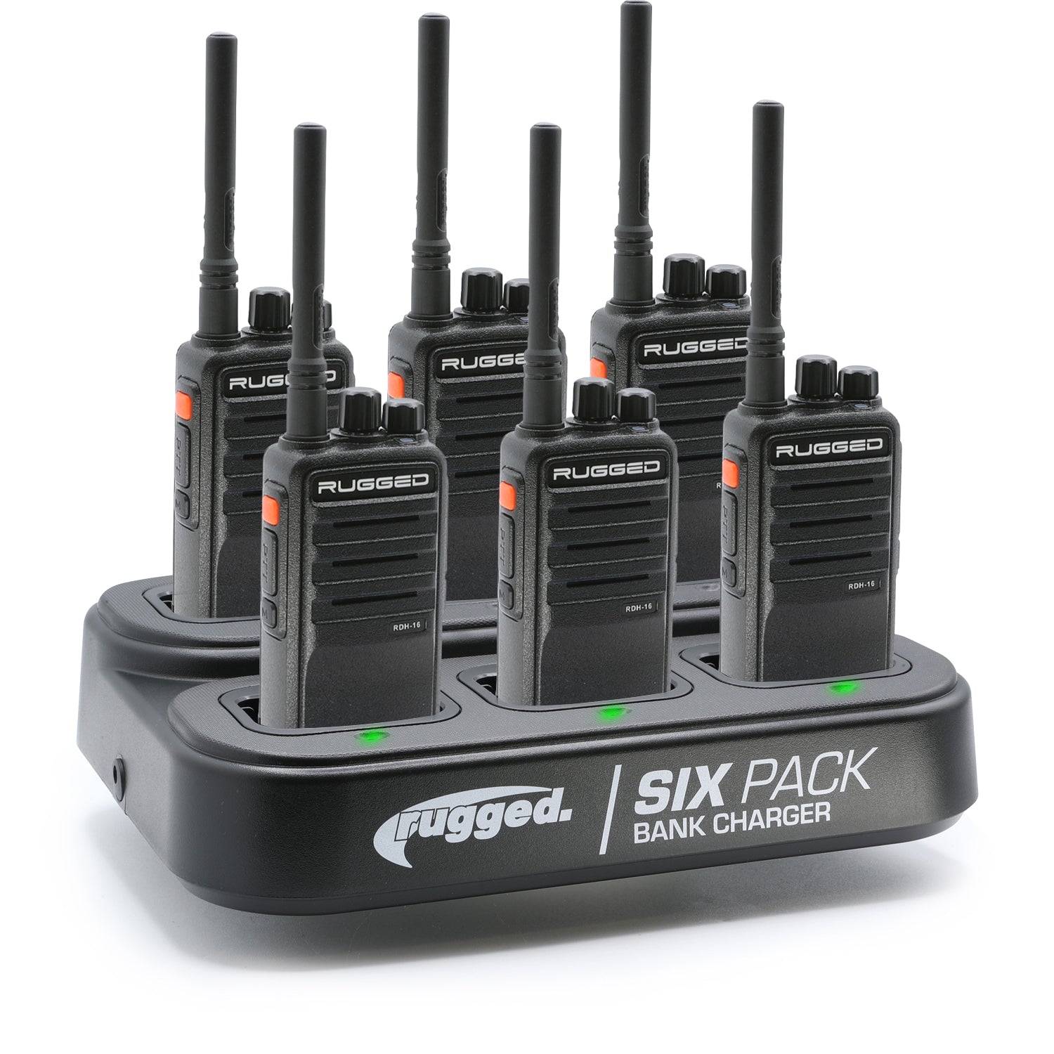 6 PACK - Choose Your Business Band Two Way Handheld Radio - RDH-16 - UHF Black