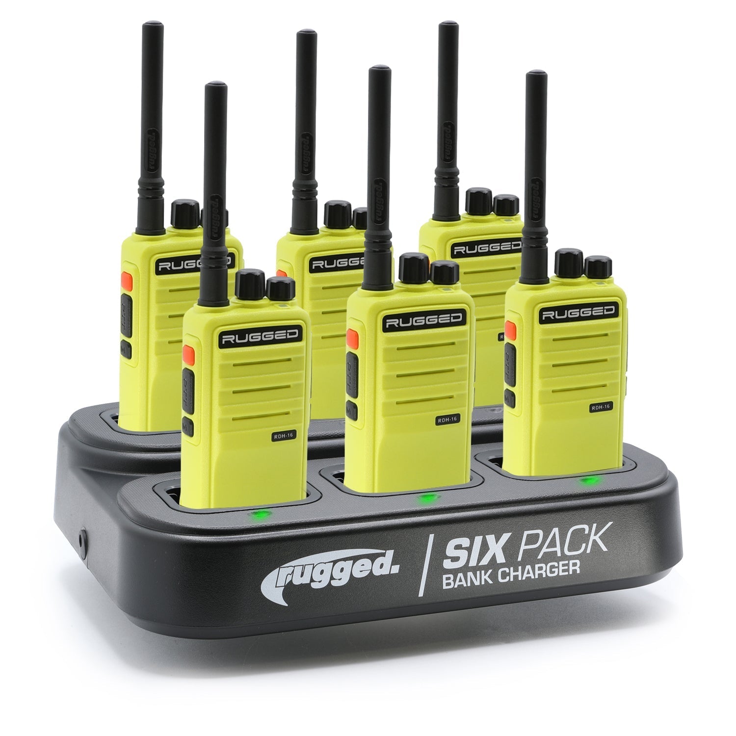6 PACK - Choose Your Business Band Two Way Handheld Radio - R1 Safety Yellow