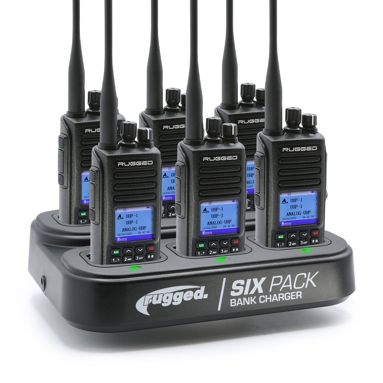 6 PACK - Choose Your Business Band Two Way Handheld Radio - RDH-16 - UHF Safety Yellow