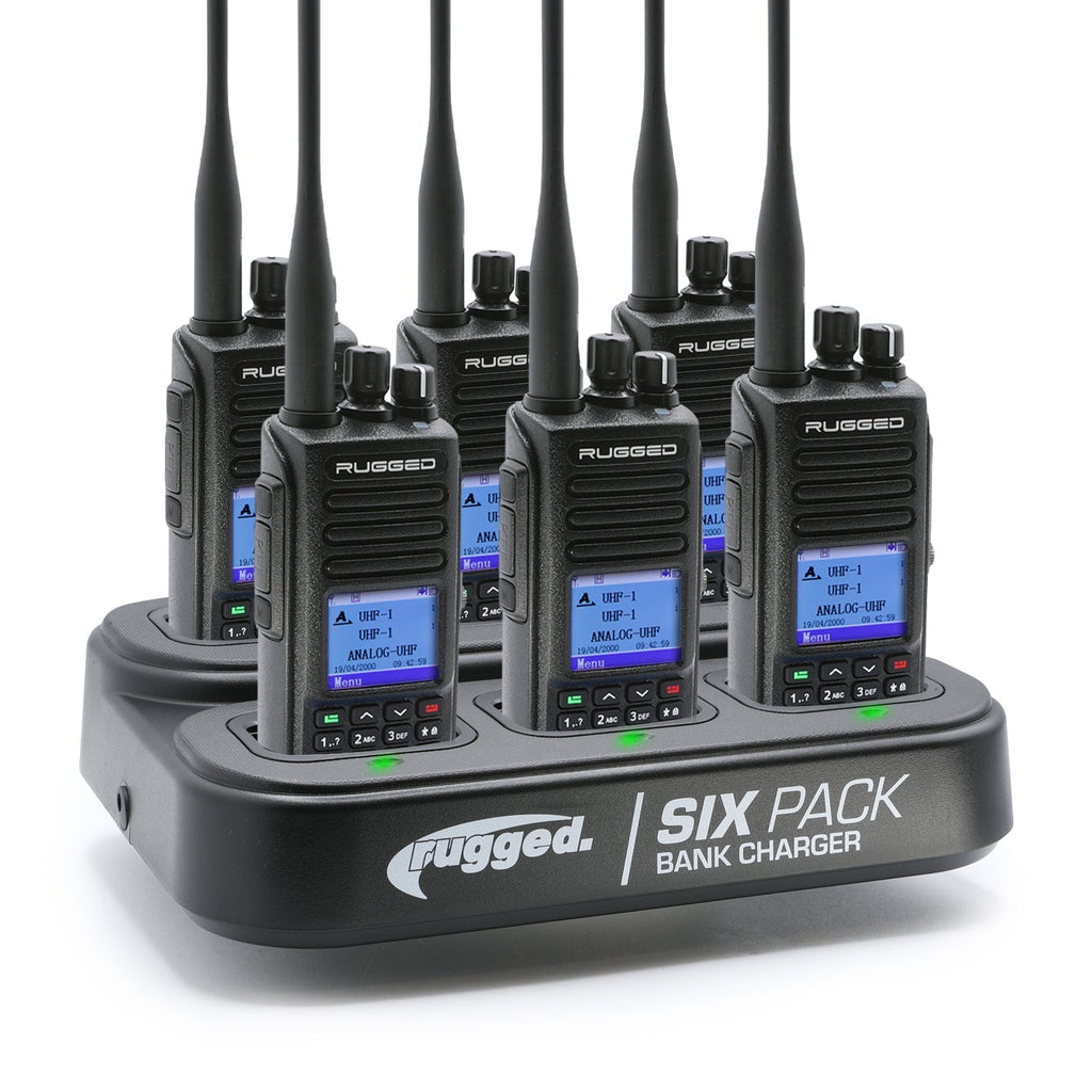 6 PACK - Choose Your Business Band Two Way Handheld Radio - RDH-16 - VHF Black