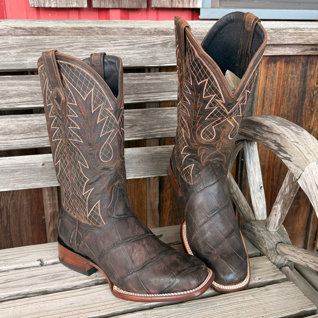 Brown Nubuck Alligator | Stetson Mens