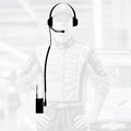 Crew Chief - H42 Spotter Headset and Rugged Handheld Radio Package - Single Radio / R1 Business Band Handheld - Digital and Analog / Safety Yellow