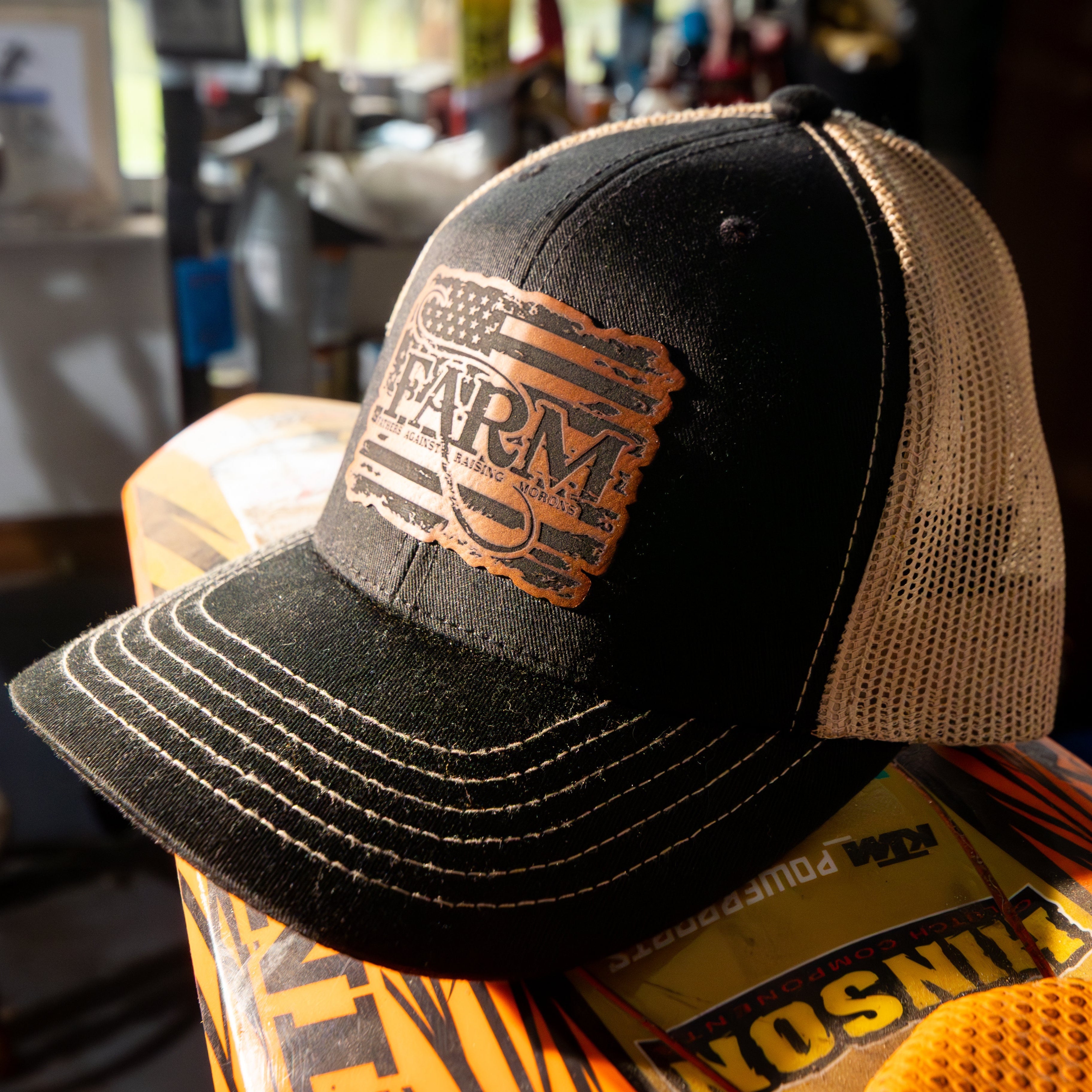 Flag Patch Hat - Black/Gold