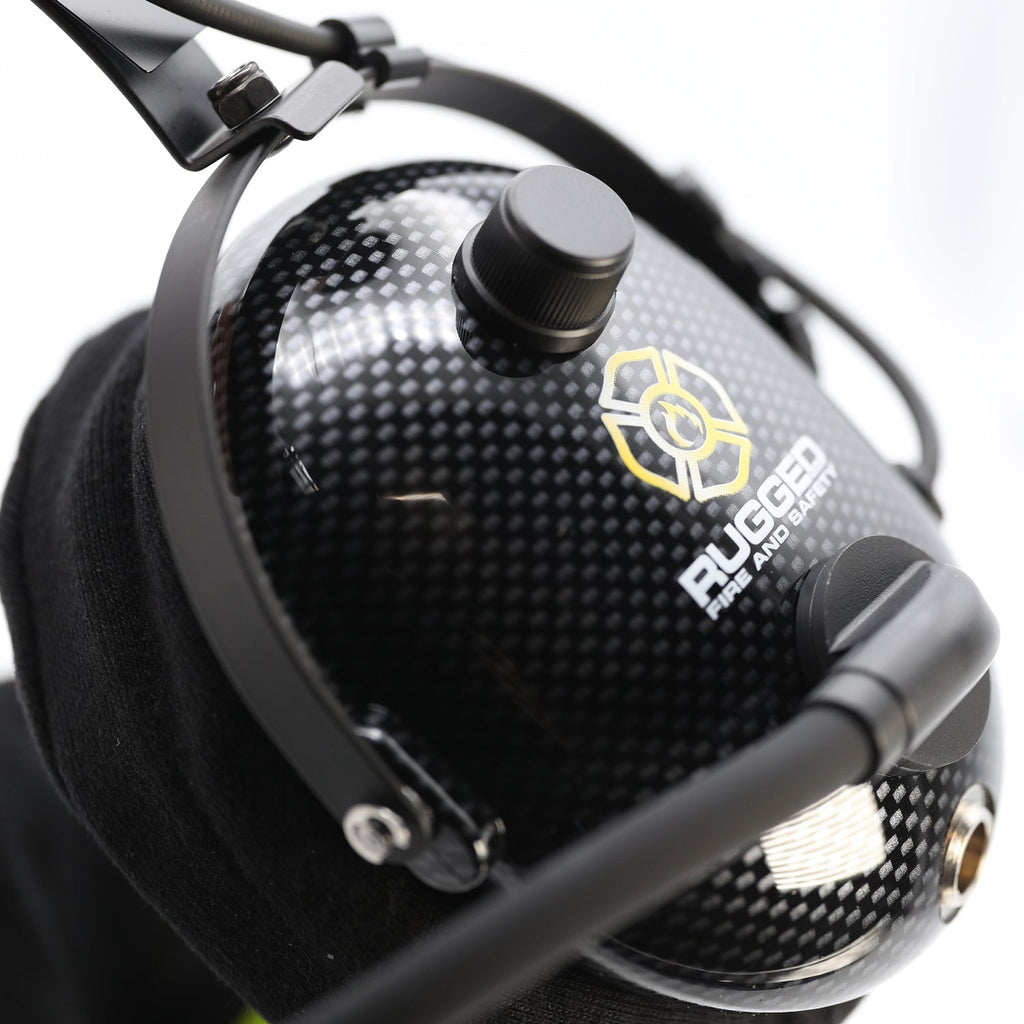 FHS Over-The-Head Fire Safety Industrial Headset - With PTT Button / For David Clark / Sigtronics / Avcomm