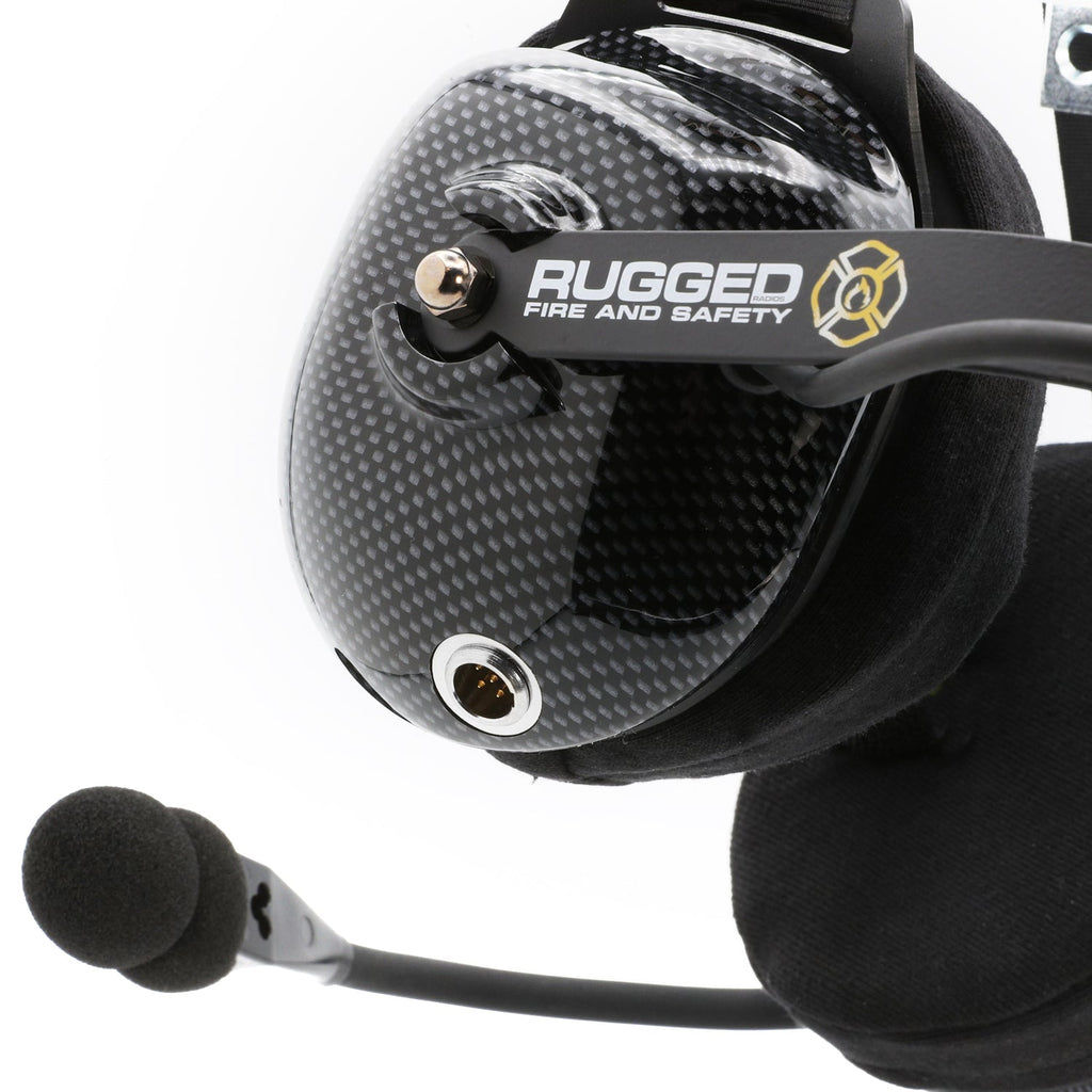 FHS Behind-The-Head Fire Safety Industrial Headset - No Buttons / For David Clark / Sigtronics / Avcomm
