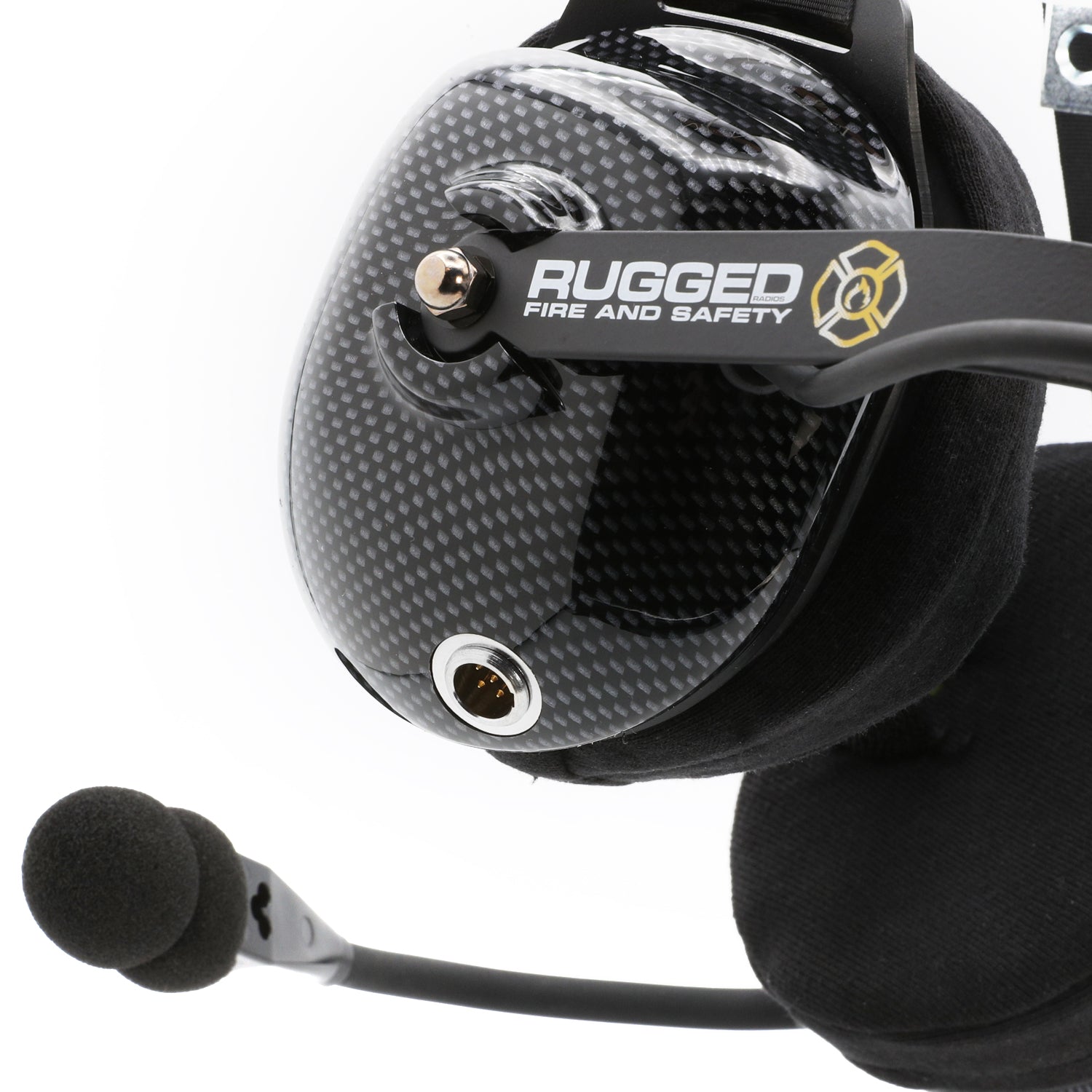 FHS Behind-The-Head Fire Safety Industrial Headset - No Buttons / For David Clark / Sigtronics / Avcomm