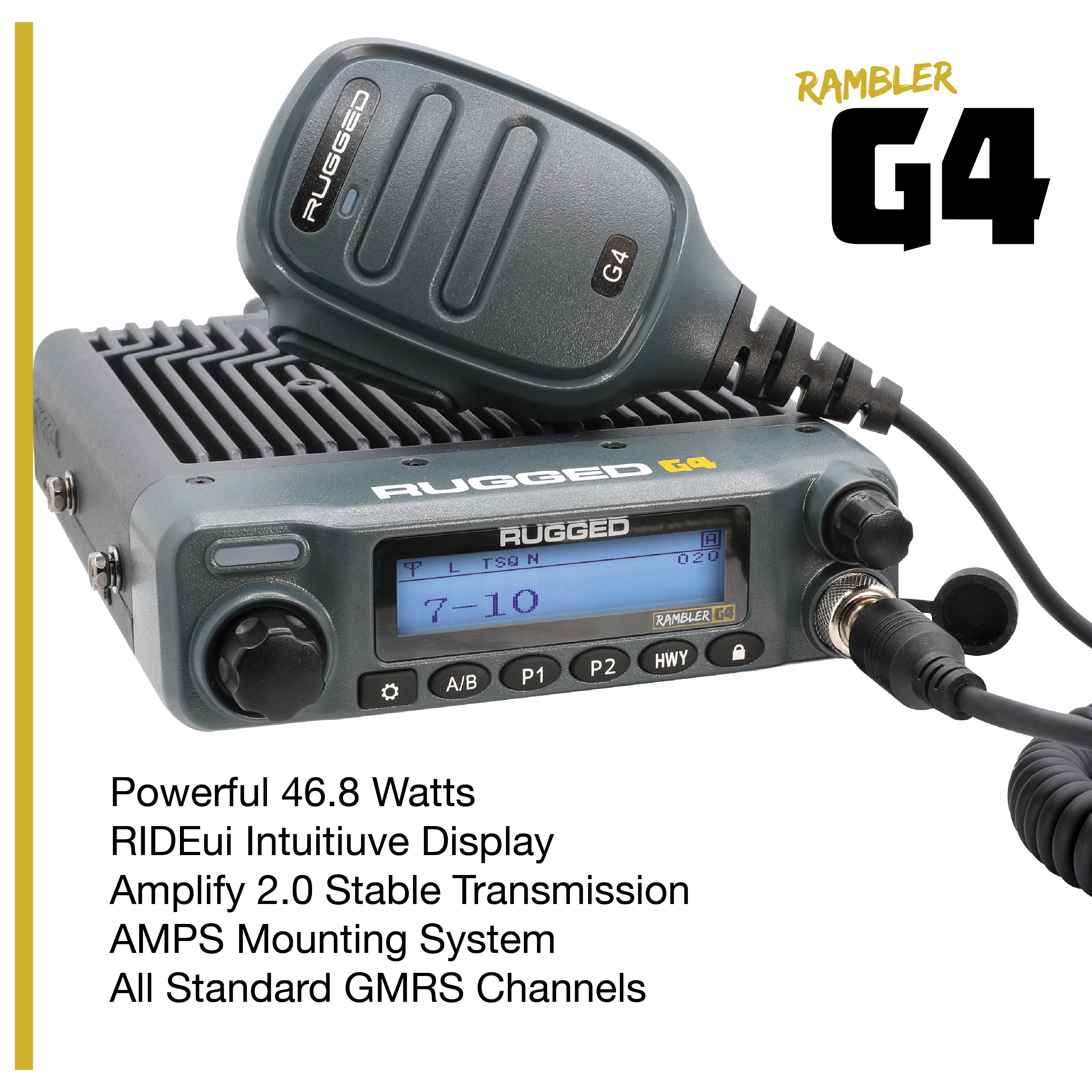 Toyota Tacoma 4Runner Sequoia Lexus Two-Way GMRS Mobile Radio Kit - GMR25 Waterproof