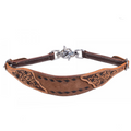Brown Tooled Wither Strap
