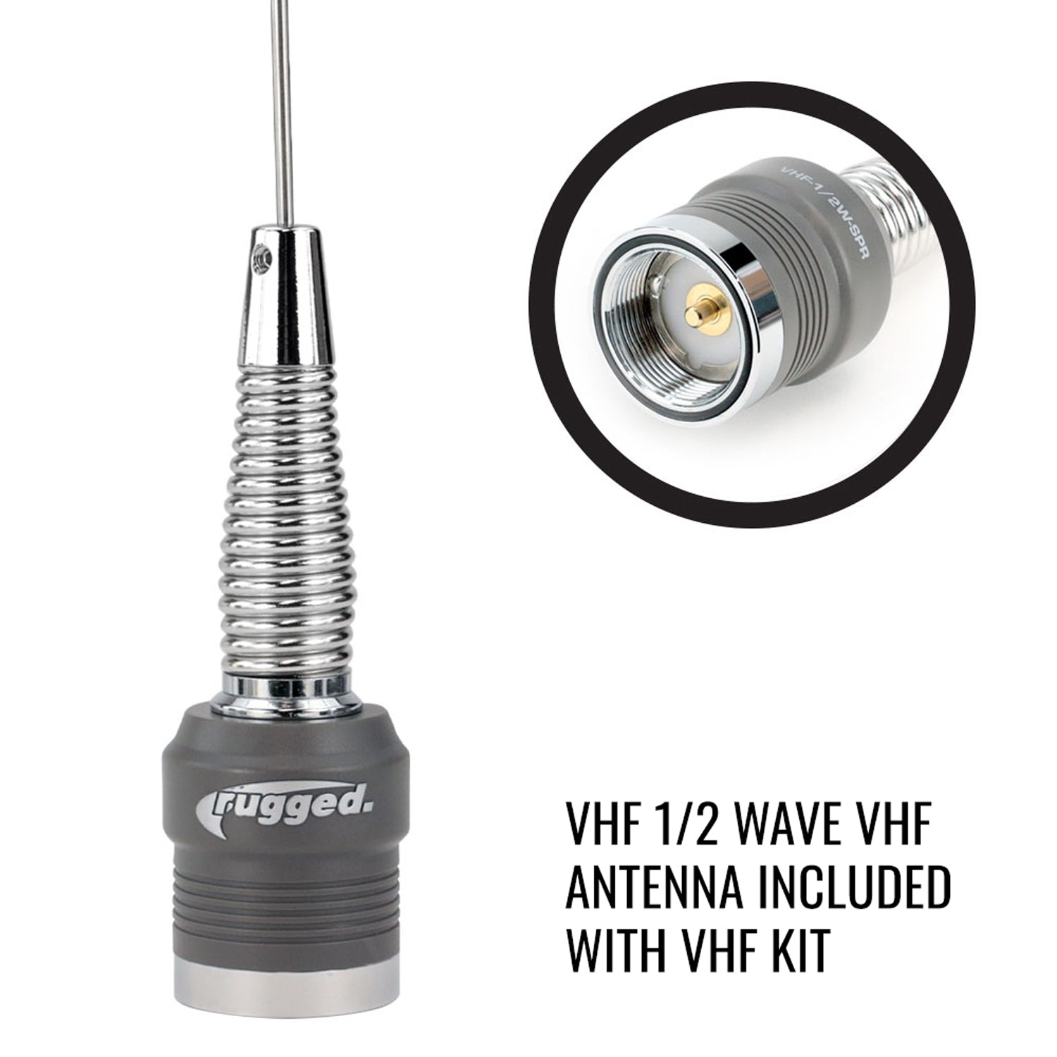 Long Track Antenna Upgrade Kit for Rugged V3 / RH5R Handheld Radio - UHF