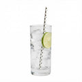Bev Tek Black and White Paper Straw - Polka Dots, Biodegradable, 6mm - 7 3/4" - 100 count box