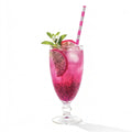 Bev Tek Pink Paper Straw - Ring, Biodegradable, 6mm - 7 3/4" - 100 count box