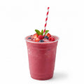 Bev Tek Red Paper Straw - Stripe, Biodegradable, 6mm - 7 3/4" - 100 count box