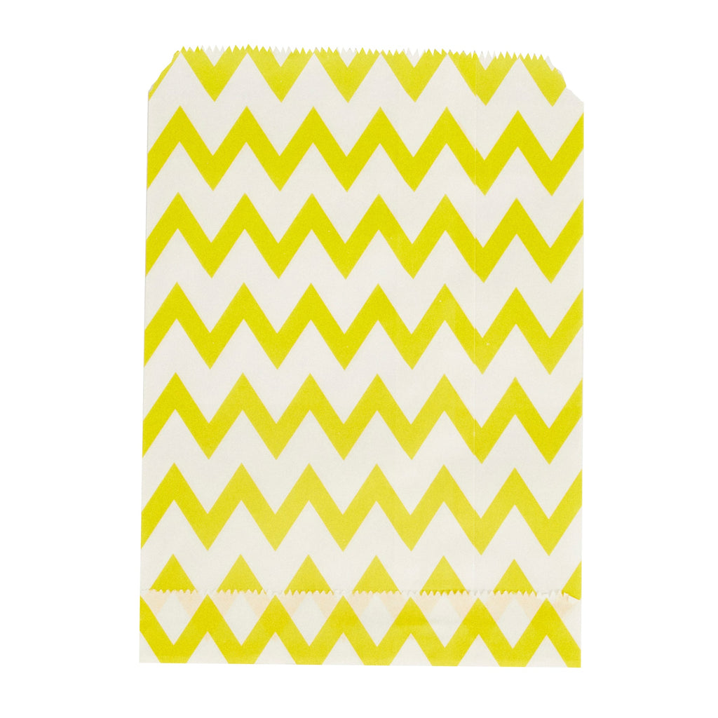 Bag Tek Rectangle Yellow Paper Bag - Zig Zags - 7" x 5" - 100 count box