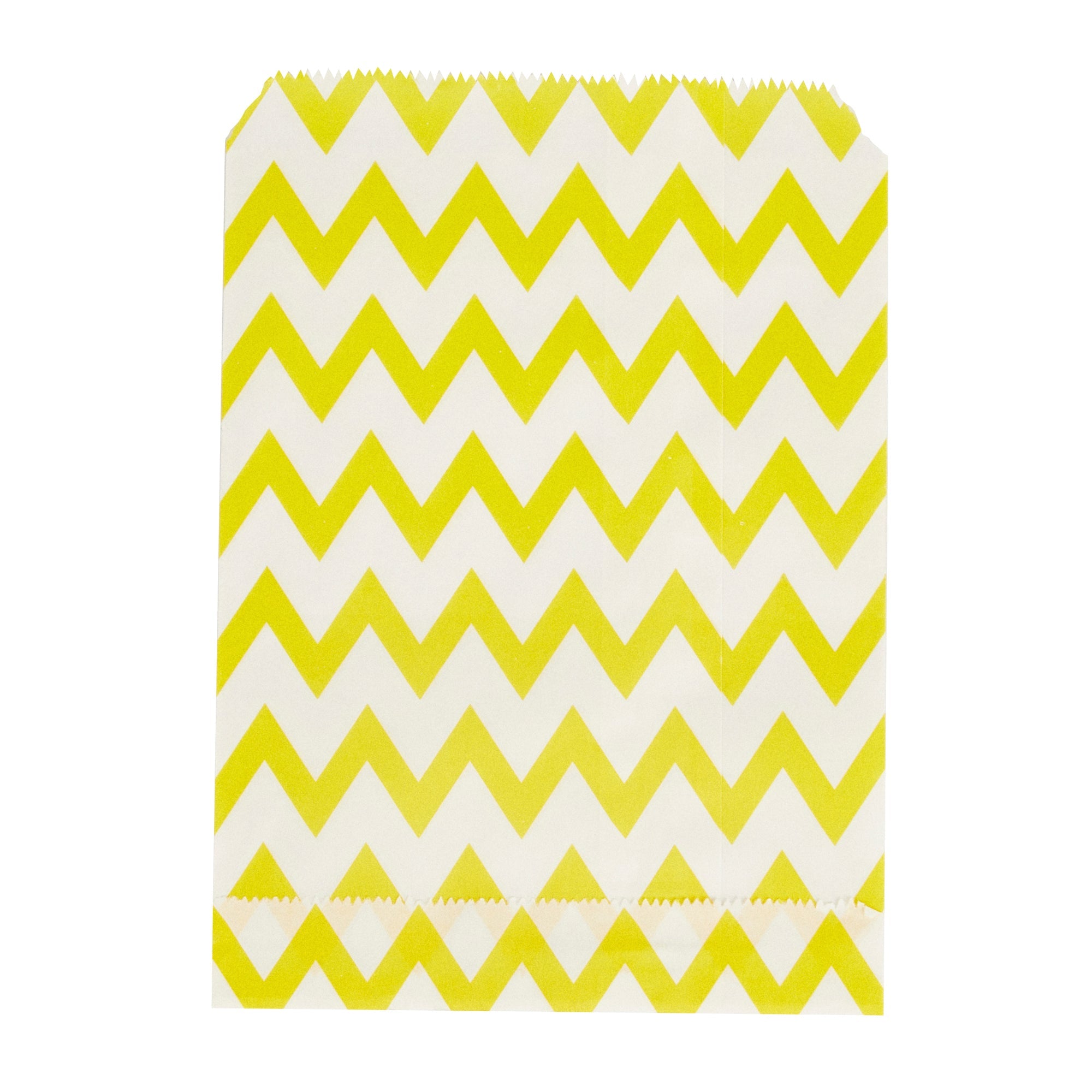 Bag Tek Rectangle Yellow Paper Bag - Zig Zags - 7" x 5" - 100 count box