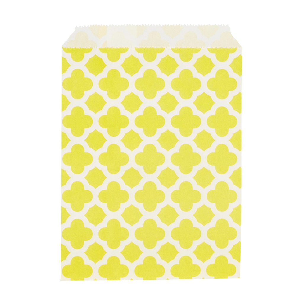 Bag Tek Rectangle Yellow Paper Bag - Asian Monogram - 7" x 5" - 100 count box