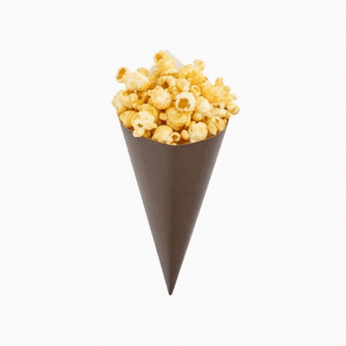 Cone Tek Black Paper Food Cone - 9 1/2" x 4 1/2" - 100 count box