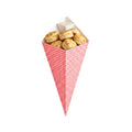 Cone Tek Picnic Print Paper Food Cone - with Dipping Pocket - 15" x 9" - 100 count box