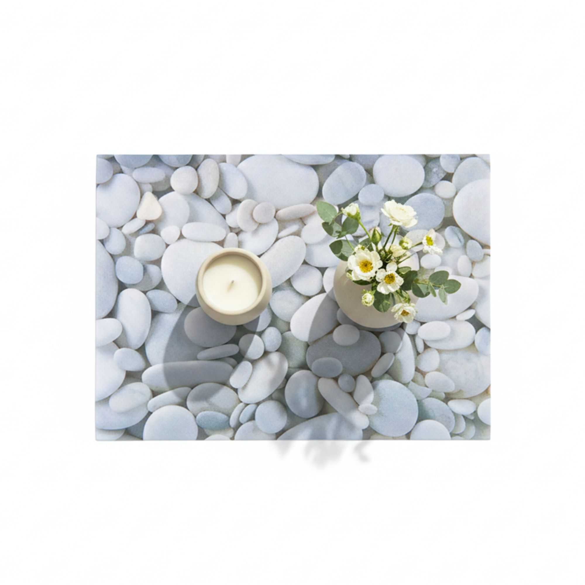 Chef 101 Rectangle River Stone Paper Placemat - Semi-Disposable, 10 Uses - 11 3/4" x 15 3/4" - 12 count box