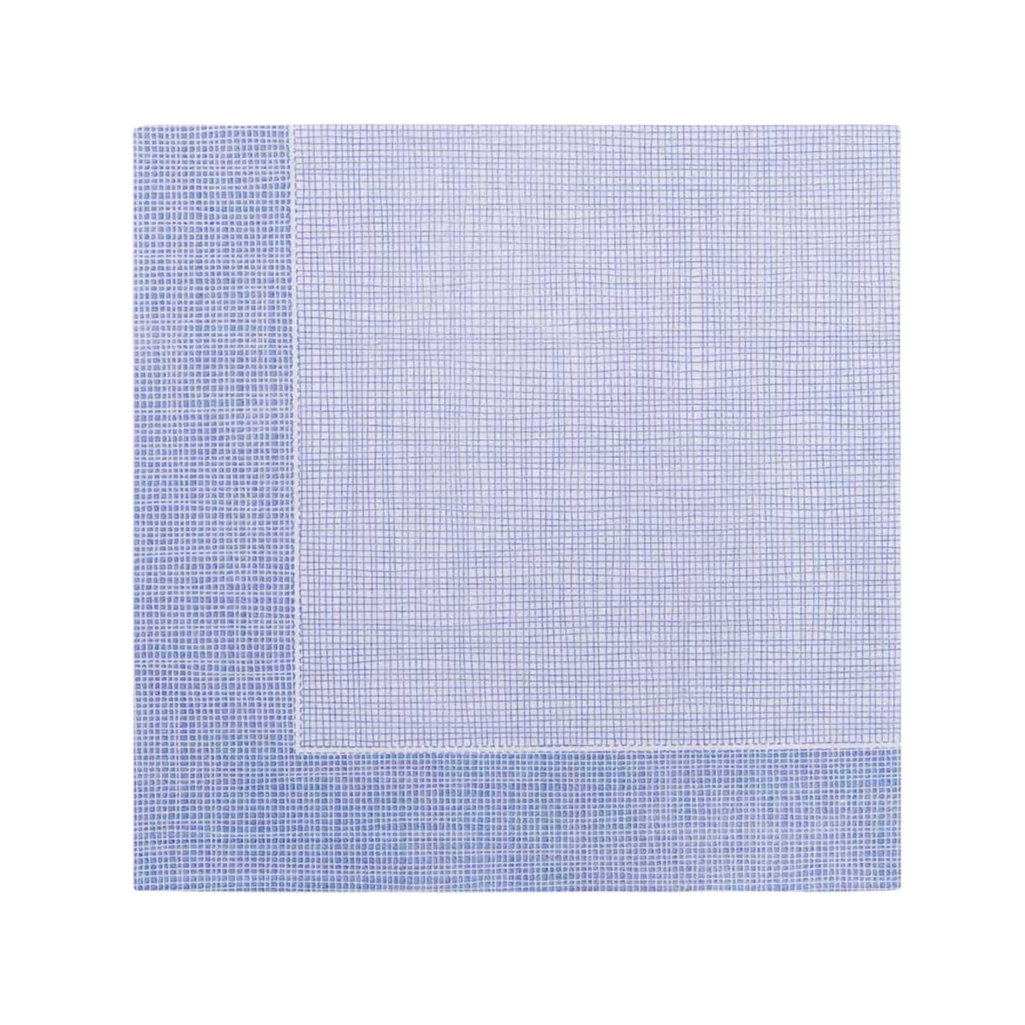 Luxenap Square White Paper Napkin - Super Lux, with Blue Threads - 15 3/4" x 15 3/4" - 25 count box