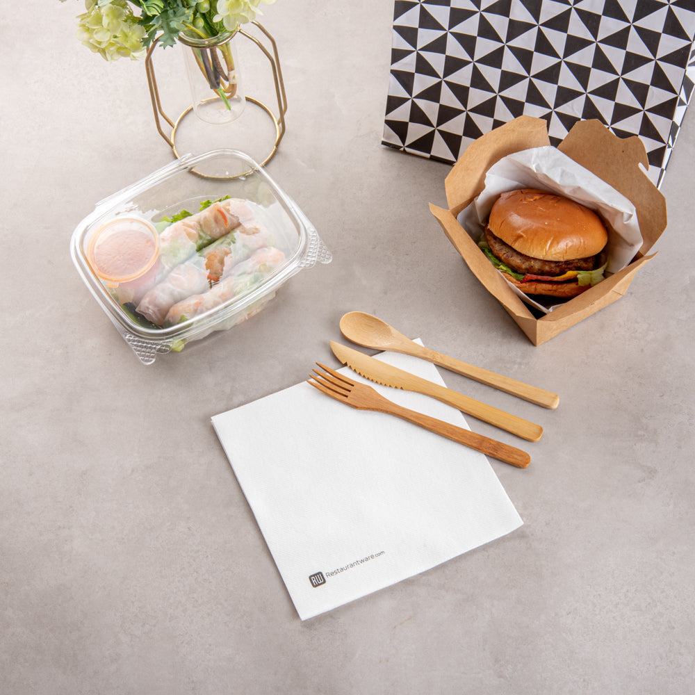 Luxenap Square Pure White Paper Napkin - Air Laid - 15 3/4" x 15 3/4" - 25 count box