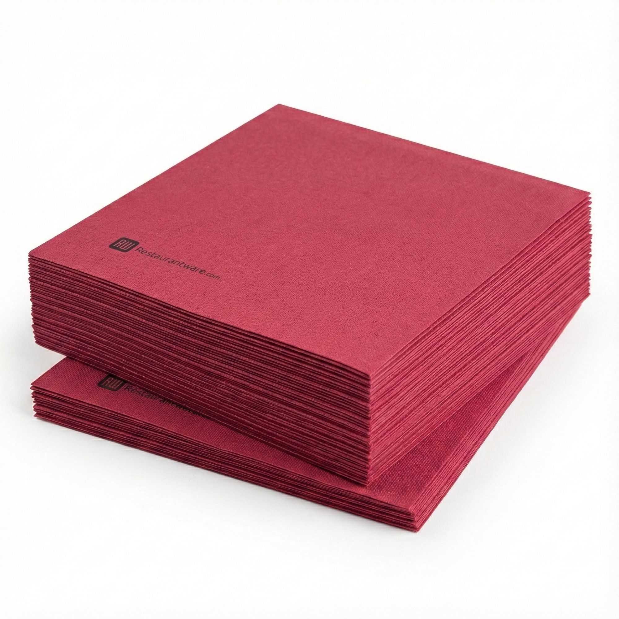 Luxenap Square Bordeaux Paper Napkin - Air Laid - 15 3/4" x 15 3/4" - 25 count box