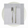 Luxenap Square White Paper Napkin - Air Laid, with Gray Threads - 15 3/4" x 15 3/4" - 25 count box