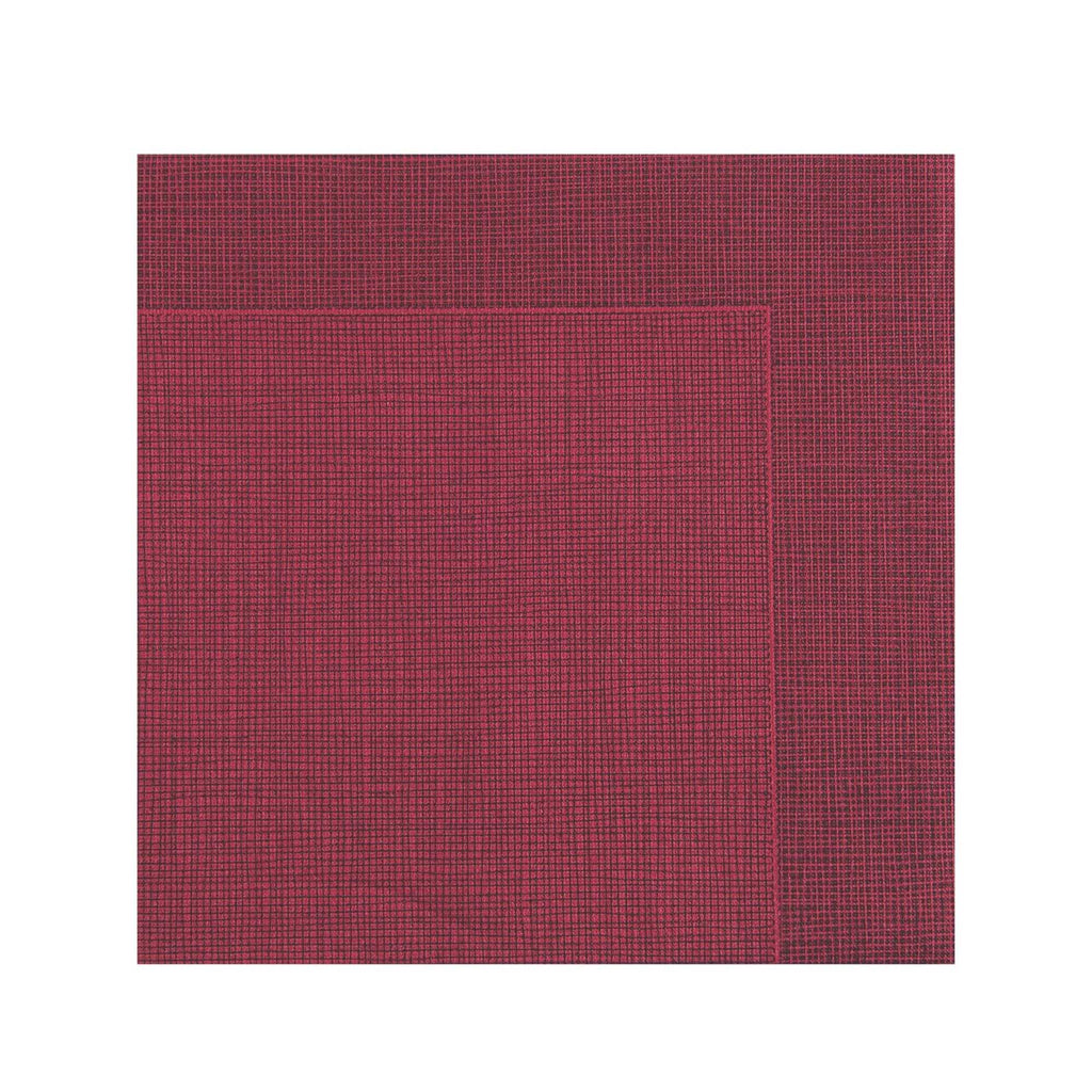 Luxenap Square Bordeaux Paper Napkin - Air Laid, with Black Threads - 15 3/4" x 15 3/4" - 25 count box