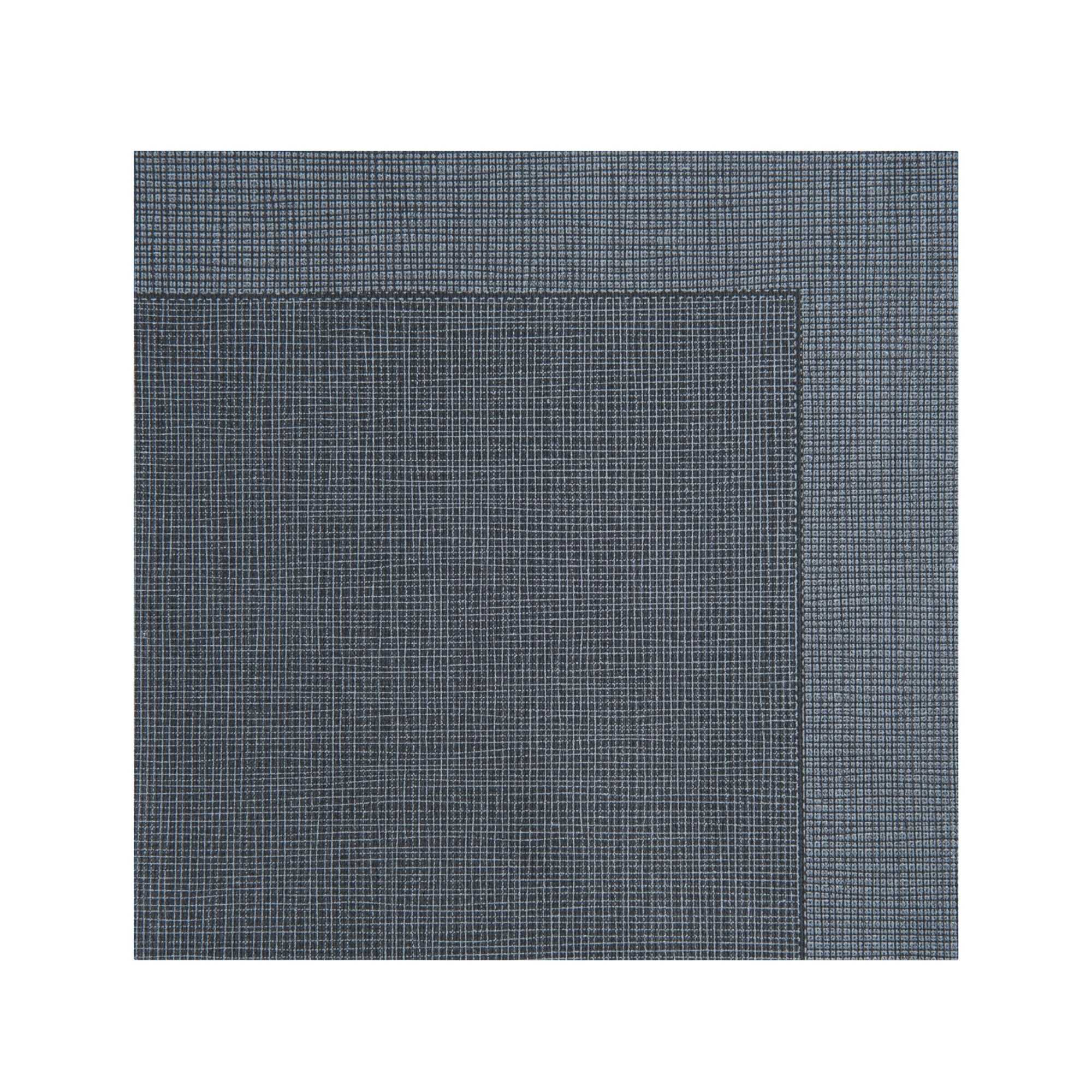 Luxenap Square Black Paper Napkin - Air Laid, with White Threads - 15 3/4" x 15 3/4" - 25 count box