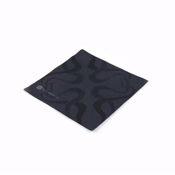 Luxenap Square Vintage Black Paper Napkin - Air Laid - 15 3/4" x 15 3/4" - 25 count box