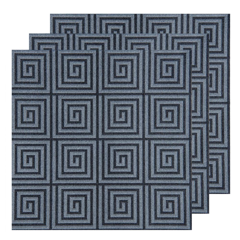 Luxenap Square Greco Black Paper Napkin - Air Laid - 15 3/4" x 15 3/4" - 25 count box
