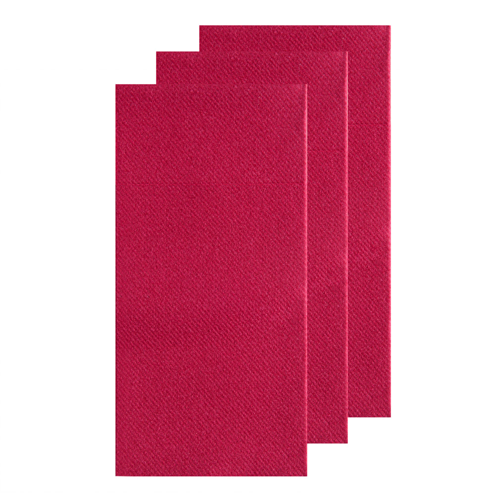 Luxenap Square Burgundy Paper Napkin - Air Laid, Kangaroo - 15 3/4" x 15 3/4" - 40 count box