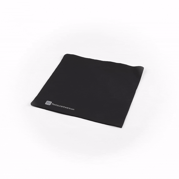 Luxenap Square Black Paper Napkin - Micropoint, 2-Ply - 15 1/2" x 15 1/4" - 50 count box