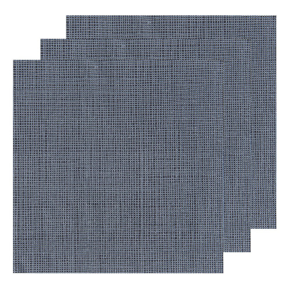 Luxenap Square Black Paper Napkin - Micropoint, 2-Ply, with White Threads - 15 1/2" x 15 1/4" - 50 count box