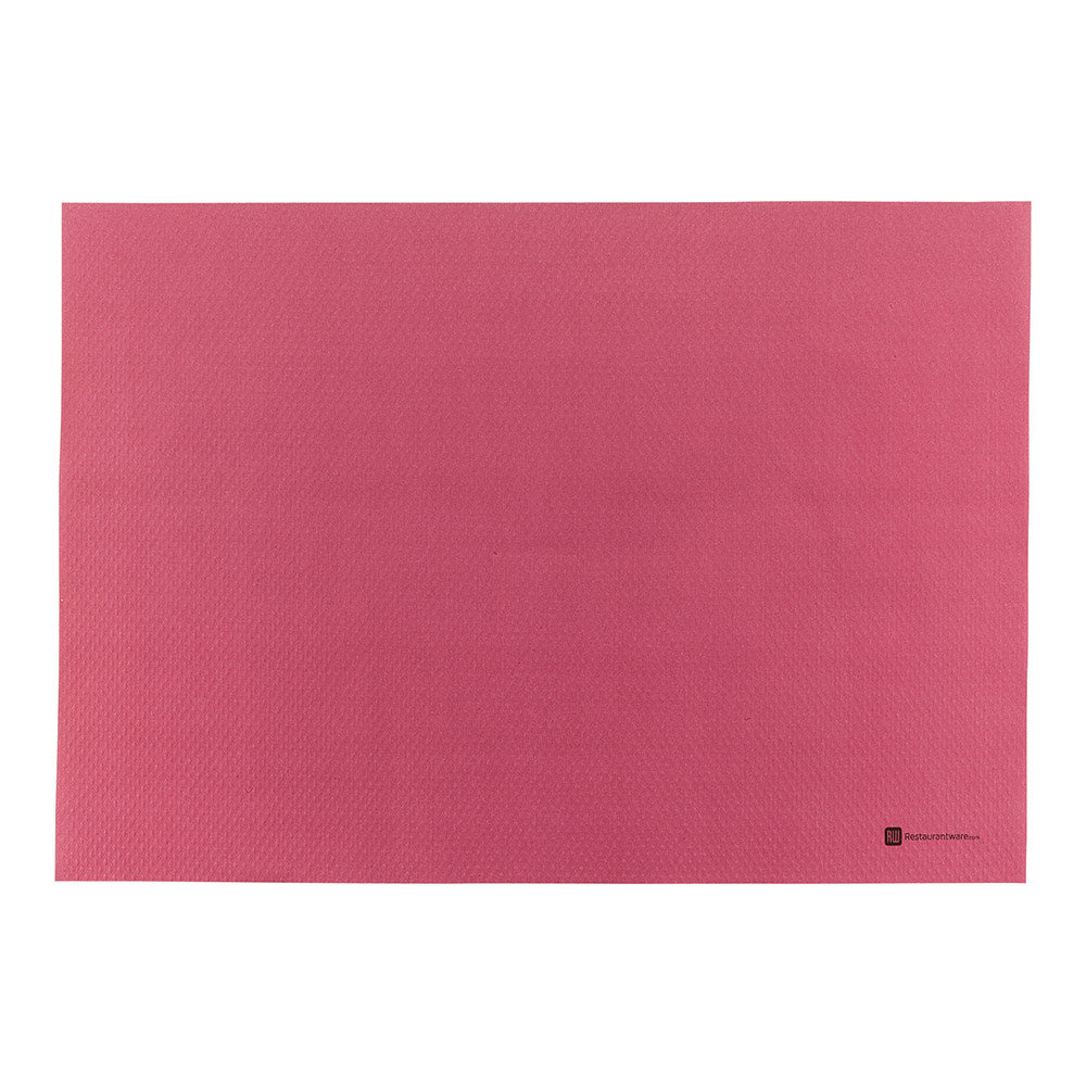 Chef 101 Rectangle Burgundy Paper Placemat - Heavy Weight, Single-Use - 20" x 14" - 1000 count box