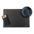 Chef 101 Rectangle Black Paper Placemat - Heavy Weight, Single-Use - 20" x 14" - 1000 count box