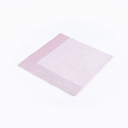 Luxenap Square White Paper Napkin - Super Lux, with Burgundy Threads - 15 3/4" x 15 3/4" - 600 count box