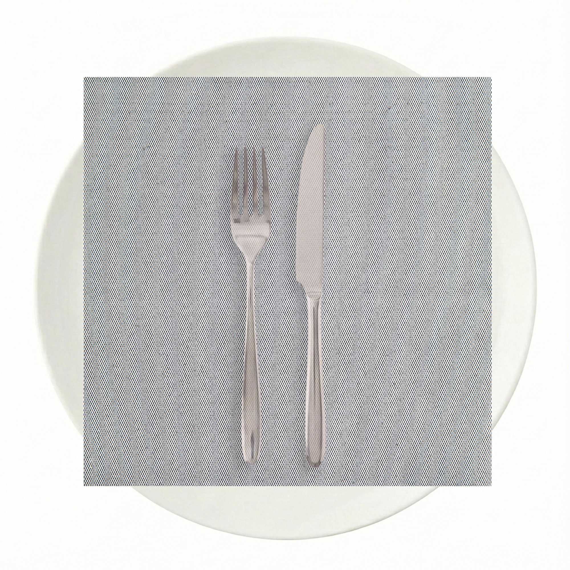 Luxenap Square Black Denim Paper Napkin - Air Laid - 15 3/4" x 15 3/4" - 600 count box