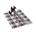 Luxenap Rectangle Black Paper Napkin - Picnic Print, 1-Ply - 7" x 13 1/2" - 100 count box