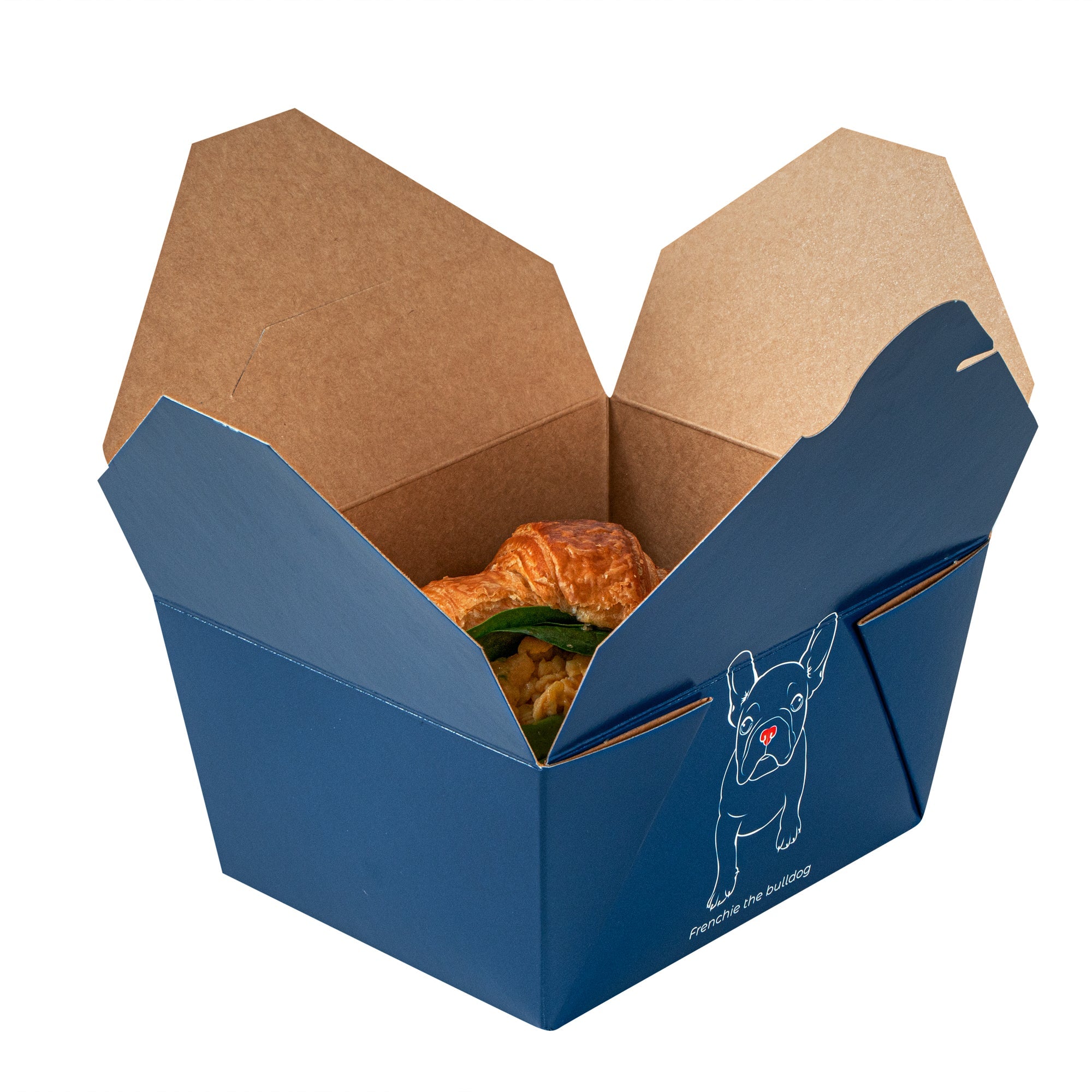 Bio Tek 30 oz Rectangle Frenchie Paper #1 Bio Box Take Out Container - 5" x 4" x 2 1/2" - 50 count box