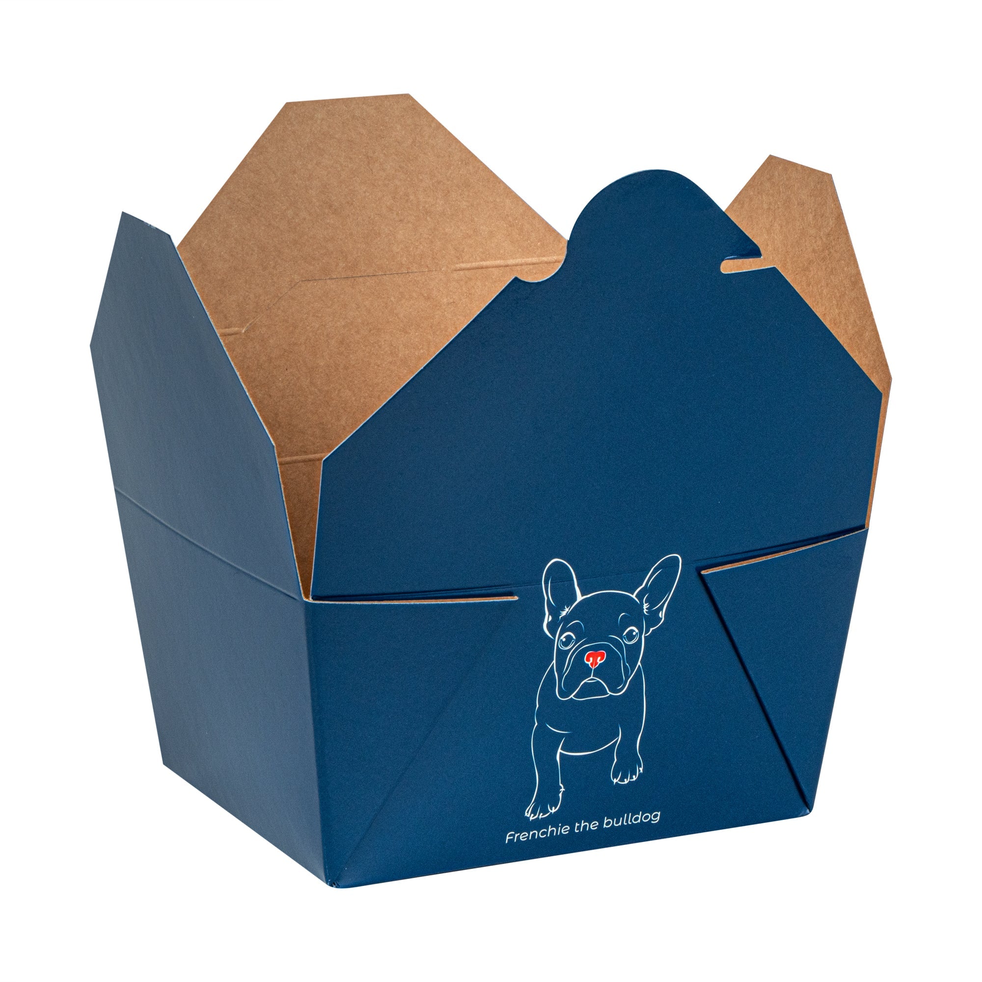 Bio Tek 30 oz Rectangle Frenchie Paper #1 Bio Box Take Out Container - 5" x 4" x 2 1/2" - 50 count box