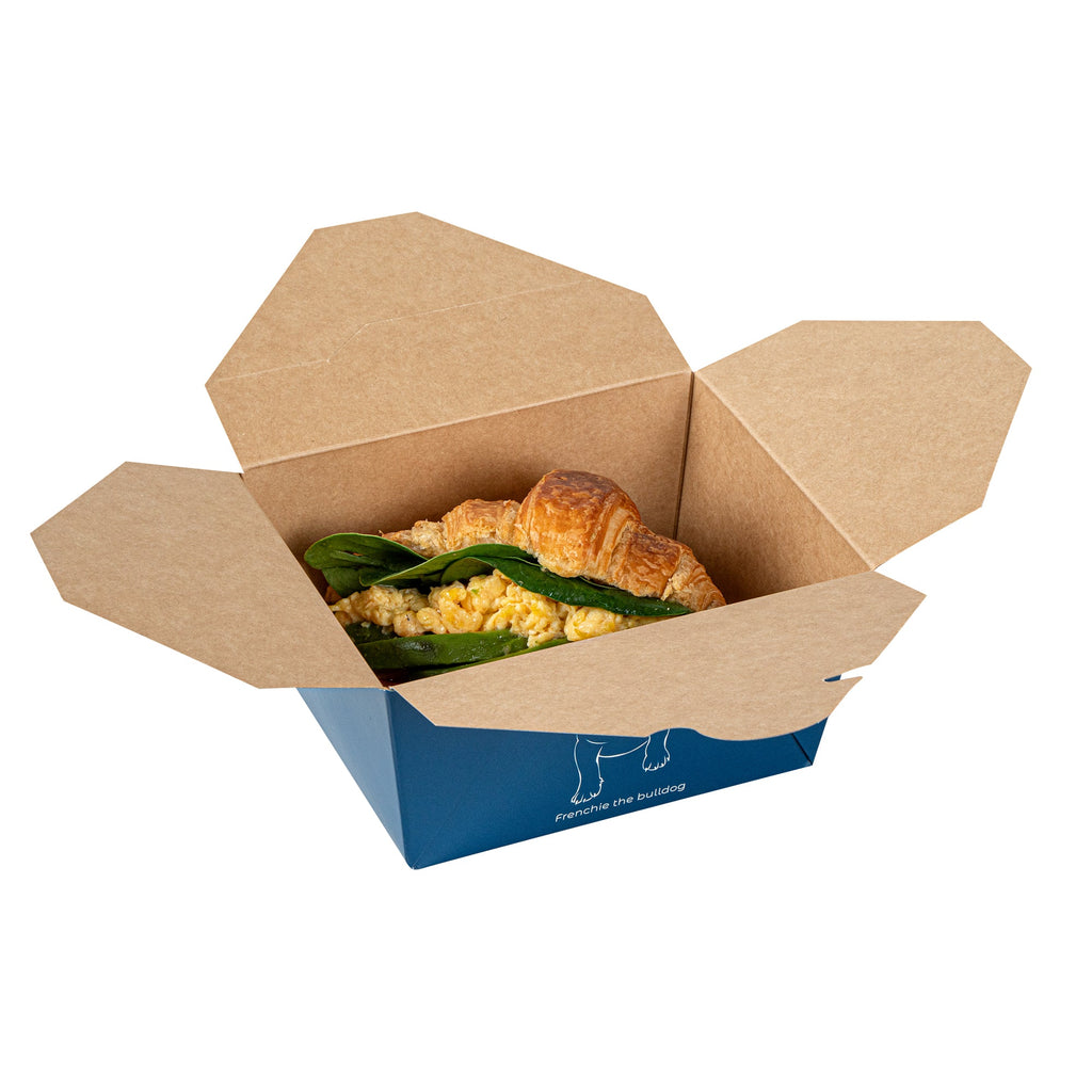 Bio Tek 30 oz Rectangle Frenchie Paper #1 Bio Box Take Out Container - 5" x 4" x 2 1/2" - 200 count box