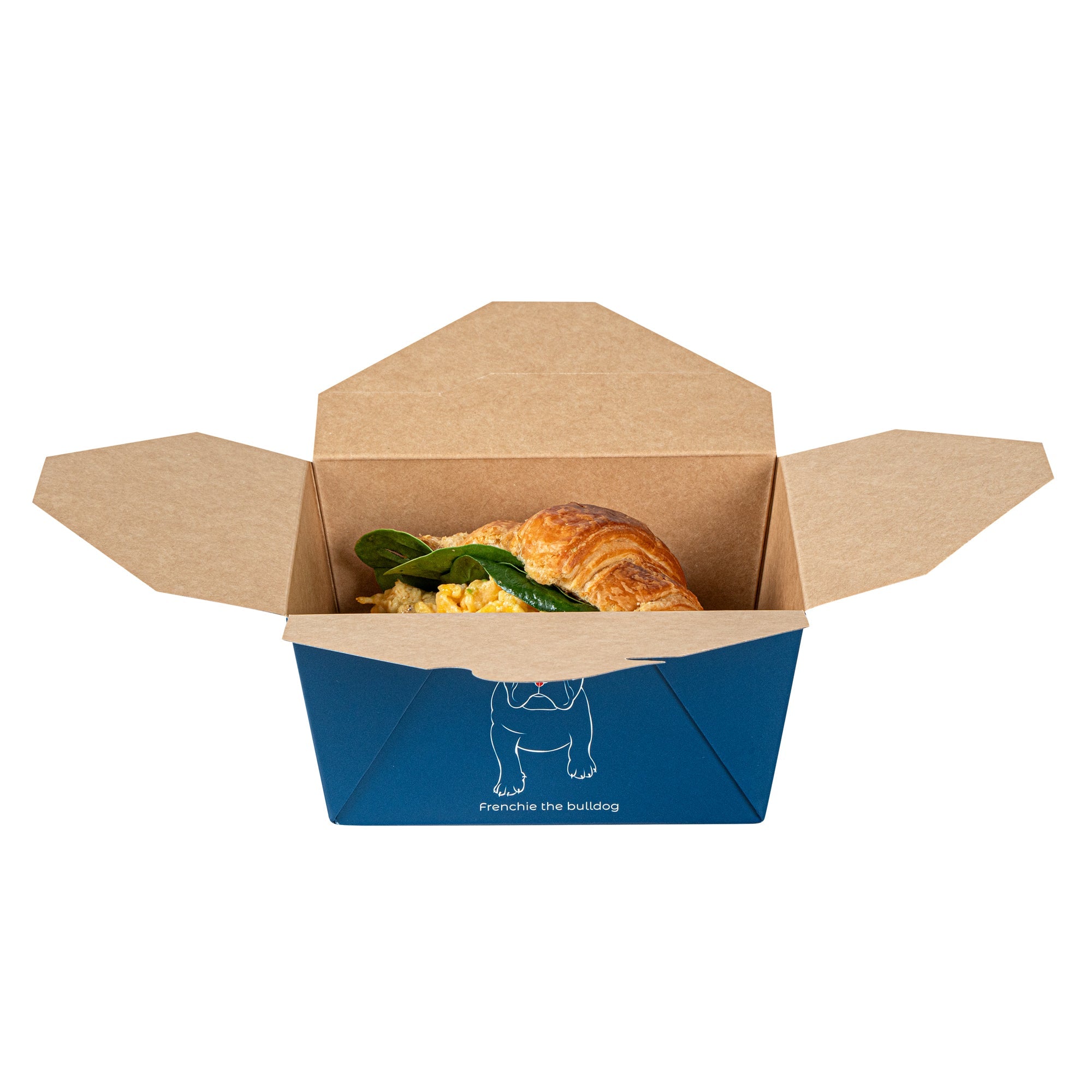 Bio Tek 30 oz Rectangle Frenchie Paper #1 Bio Box Take Out Container - 5" x 4" x 2 1/2" - 200 count box