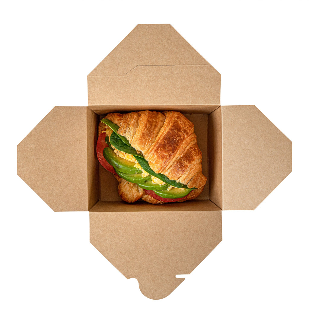 Bio Tek 30 oz Rectangle Frenchie Paper #1 Bio Box Take Out Container - 5" x 4" x 2 1/2" - 200 count box