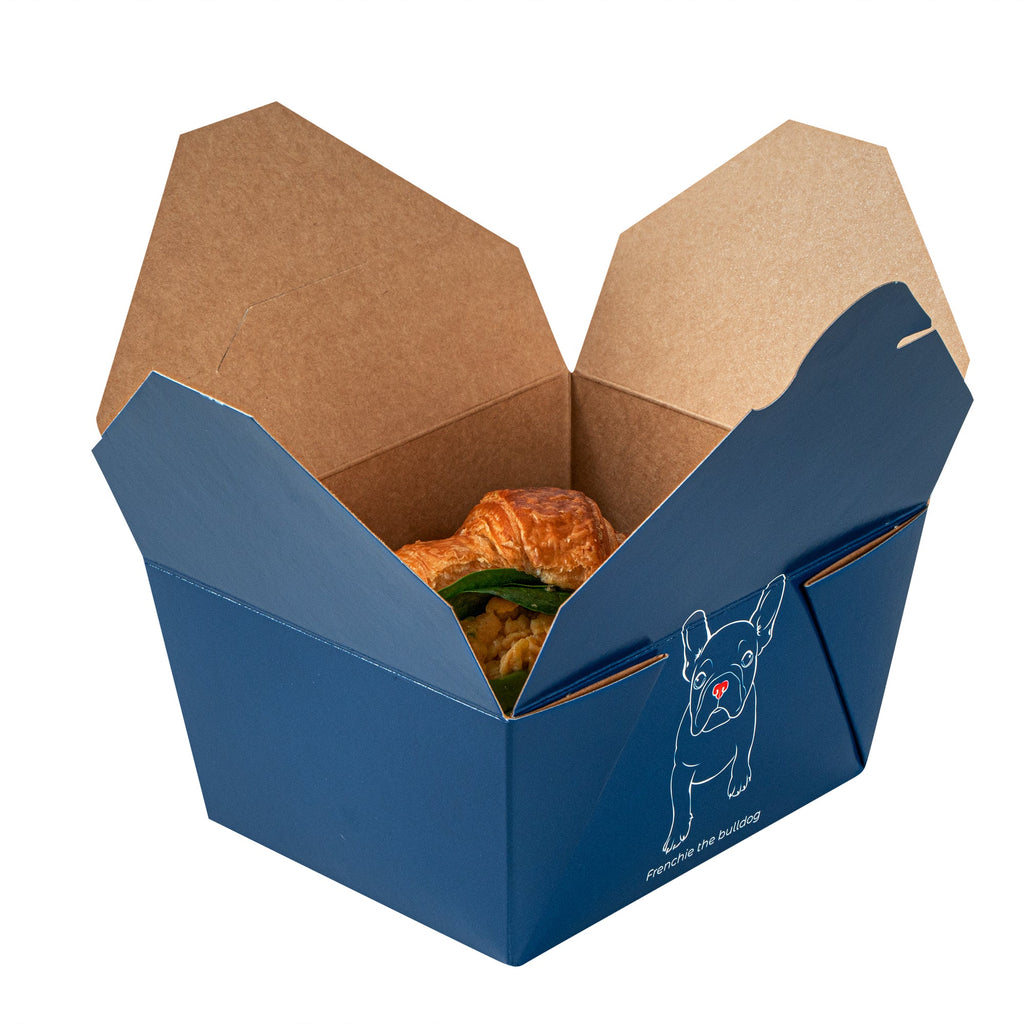 Bio Tek 30 oz Rectangle Frenchie Paper #1 Bio Box Take Out Container - 5" x 4" x 2 1/2" - 200 count box
