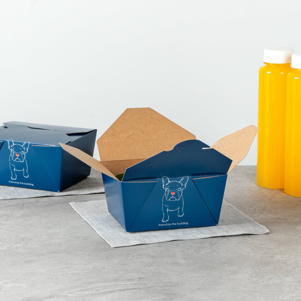 Bio Tek 30 oz Rectangle Frenchie Paper #1 Bio Box Take Out Container - 5" x 4" x 2 1/2" - 200 count box