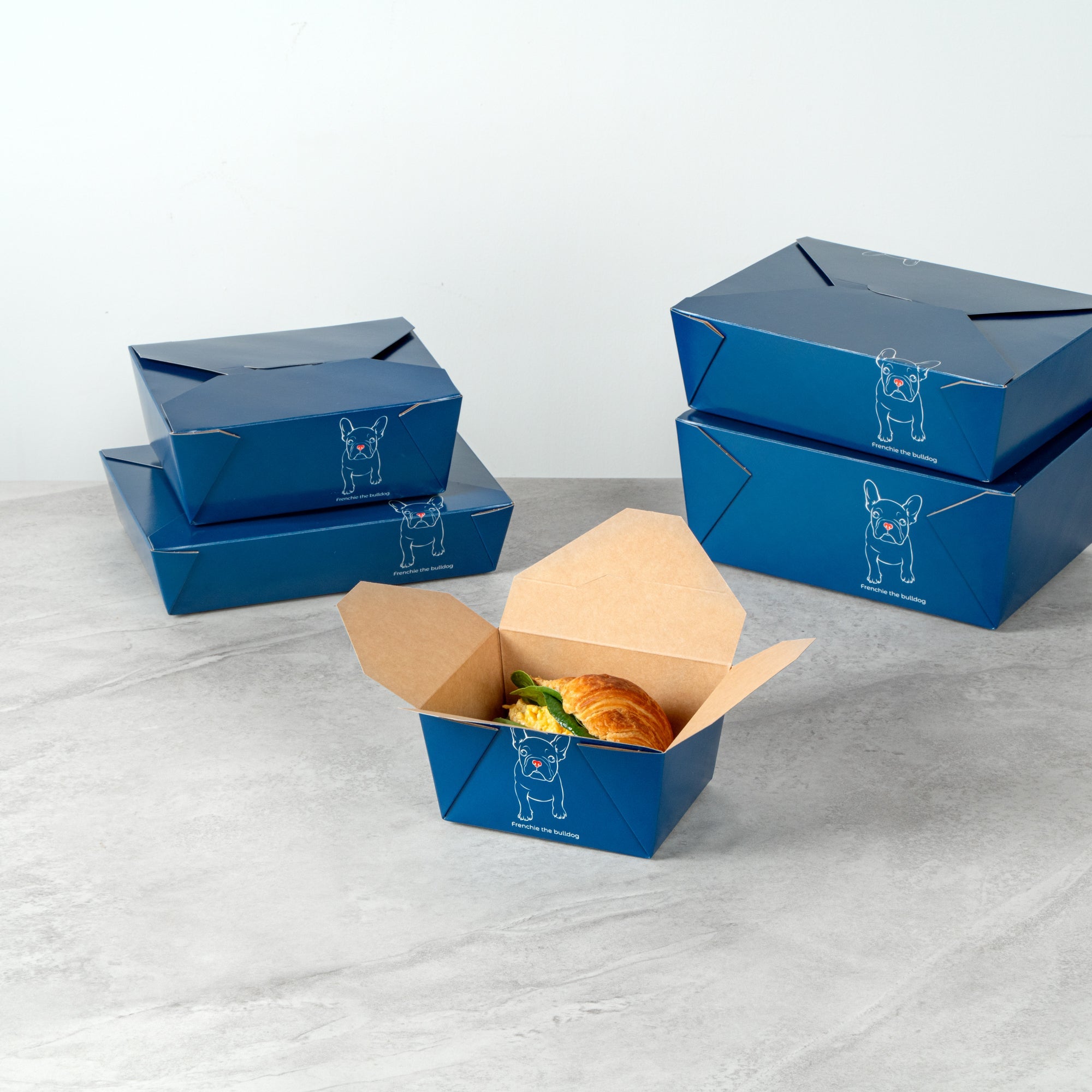 Bio Tek 30 oz Rectangle Frenchie Paper #1 Bio Box Take Out Container - 5" x 4" x 2 1/2" - 200 count box