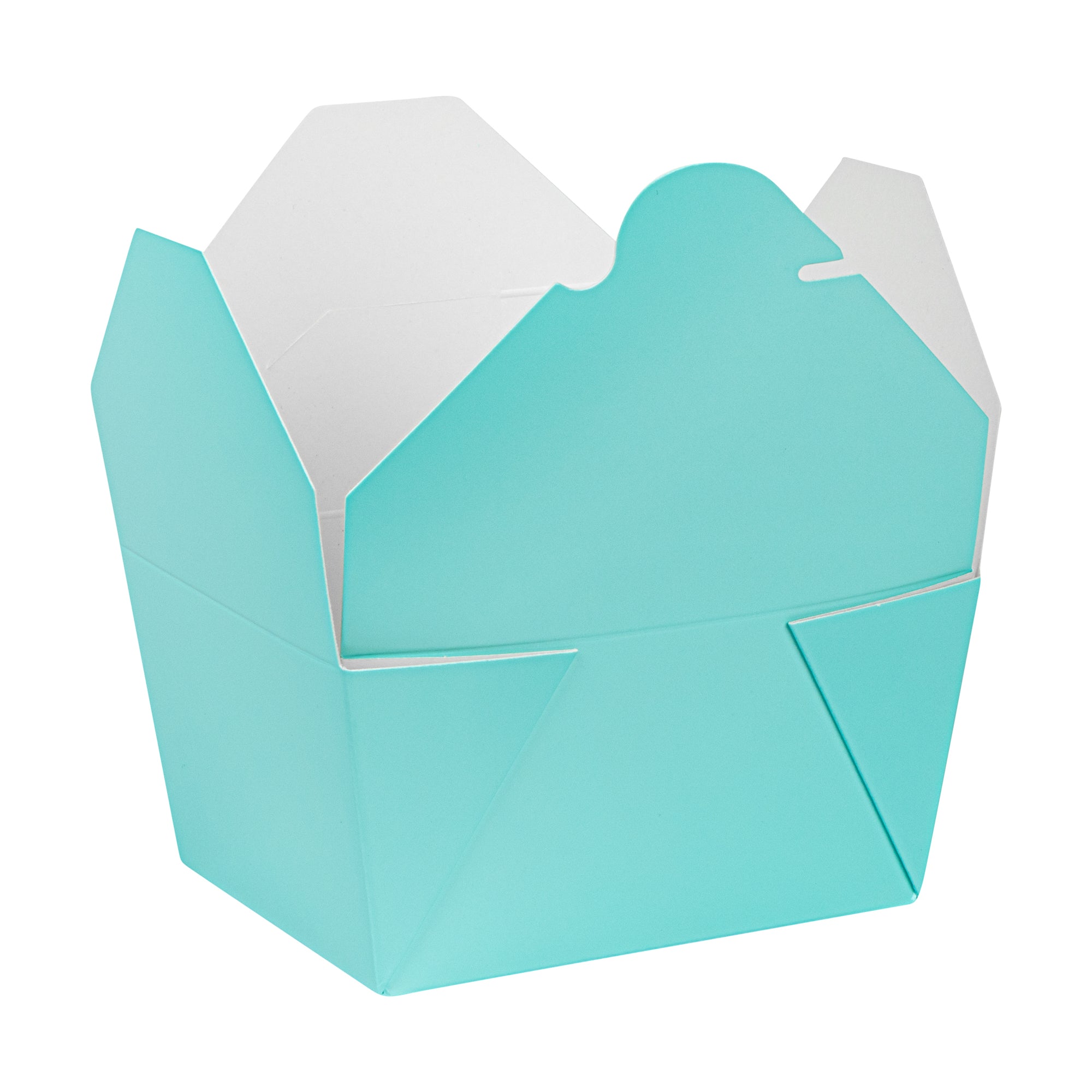 Bio Tek 30 oz Rectangle Turquoise Paper #1 Bio Box Take Out Container - 5" x 4" x 2 1/2" - 200 count box